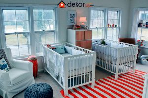 İkiz bebek odası tasarımı